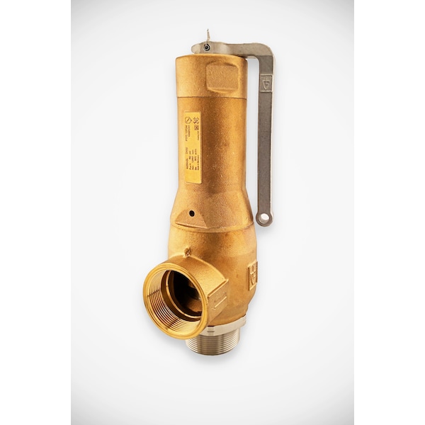 Goetze Kg PRV series 6420, ASME+ABS approved, Gunmetal, Angled, for gaseous media, with lifting lever, 150PSI 6420mGL-50-NPTm/NPTf-50/50-PTFE/EPDM 150 PSI - main